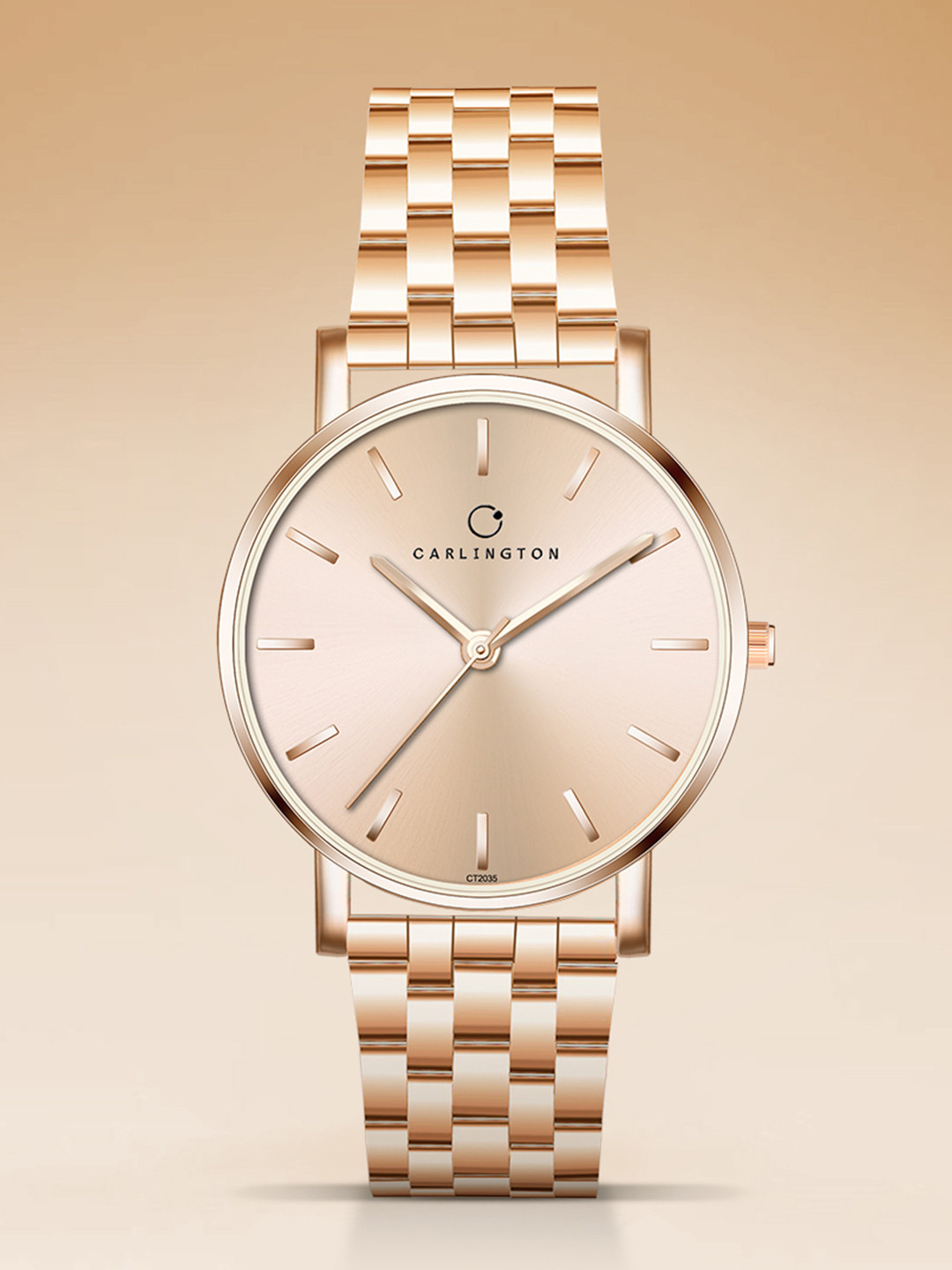 CARLINGTON Women Bracelet Style Straps Analogue Chronograph Watch Iconic 2035