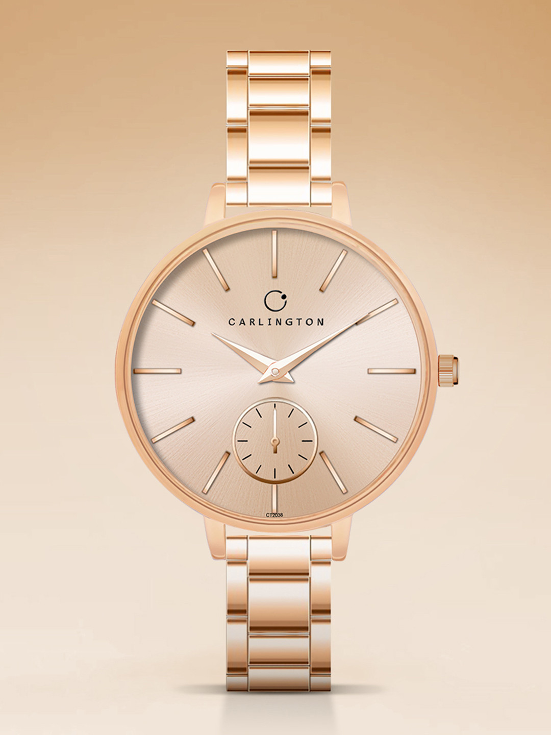 CARLINGTON Women Bracelet Style Straps Analogue Chronograph Watch Iconic 2038