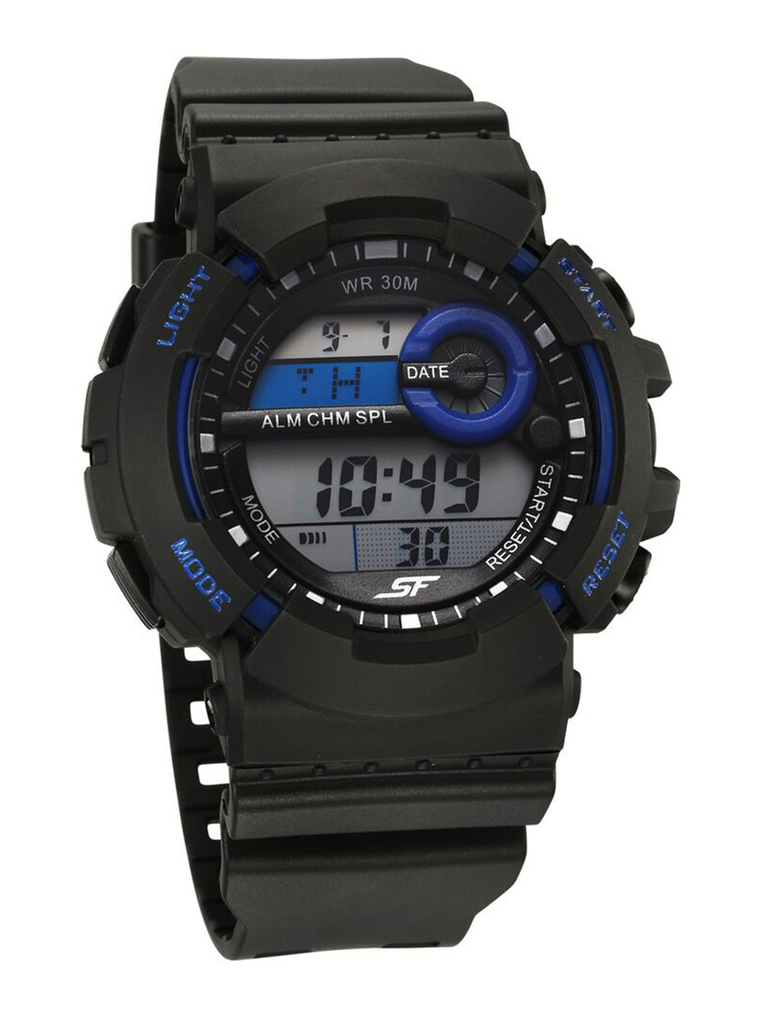 Sf Sporty Digital With Black Strap Watch For Men - Nt77130pp03w