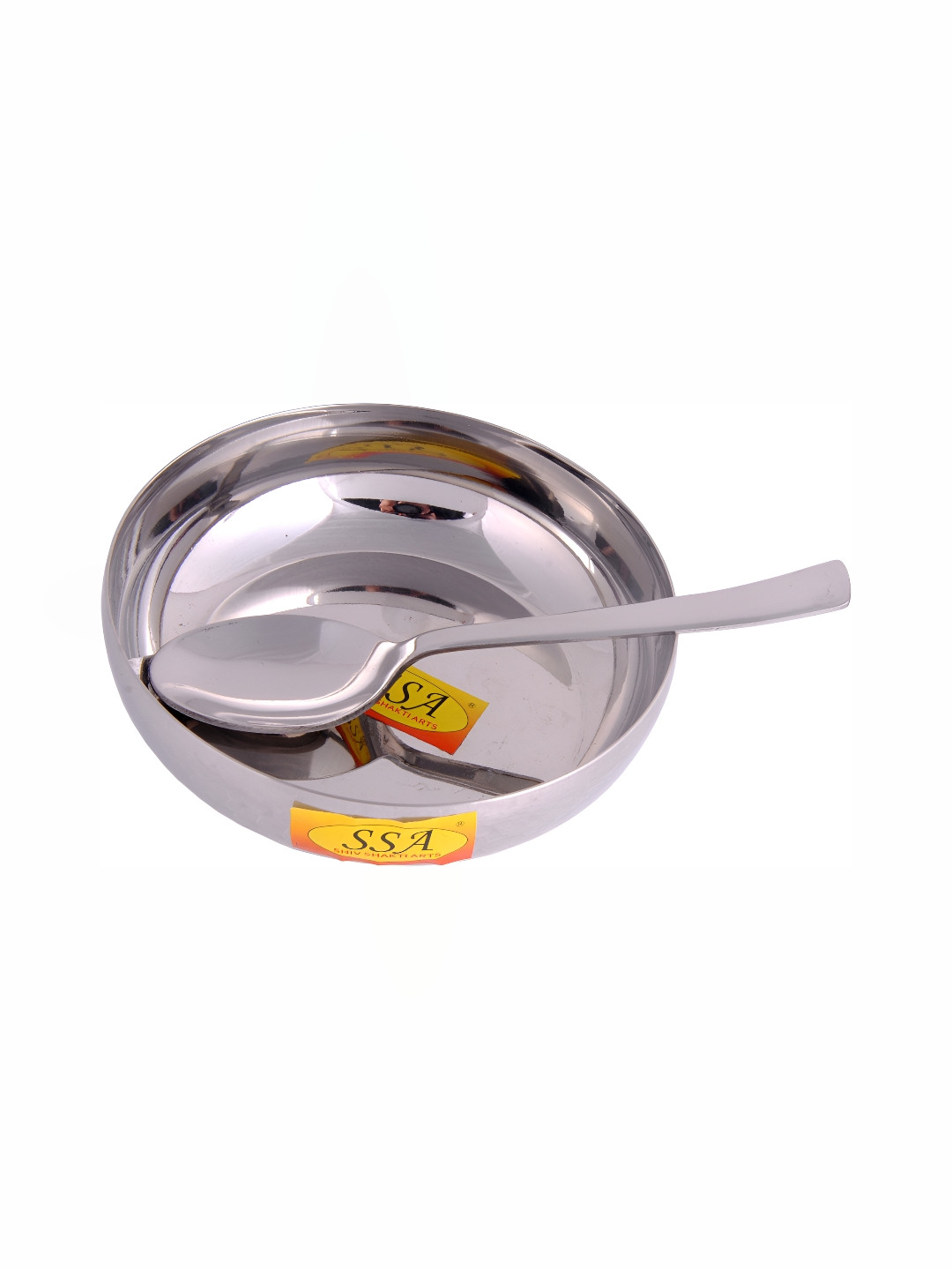 Shivshakti Arts Silver-Toned 2 Pieces Bowl With Spoon 150 ml