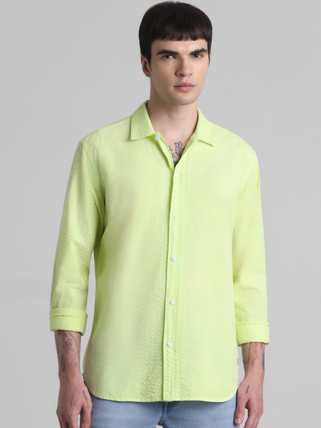 Jack & Jones Long Sleeves Pure Cotton Casual Shirt