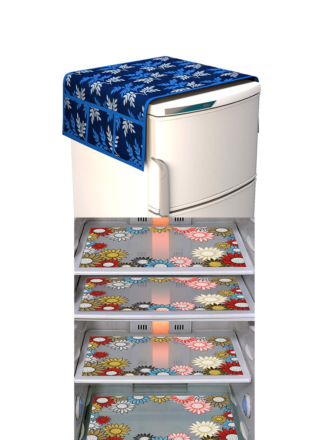 Dakshya Industries 5Pcs Blue & Green Printed Appliance covers