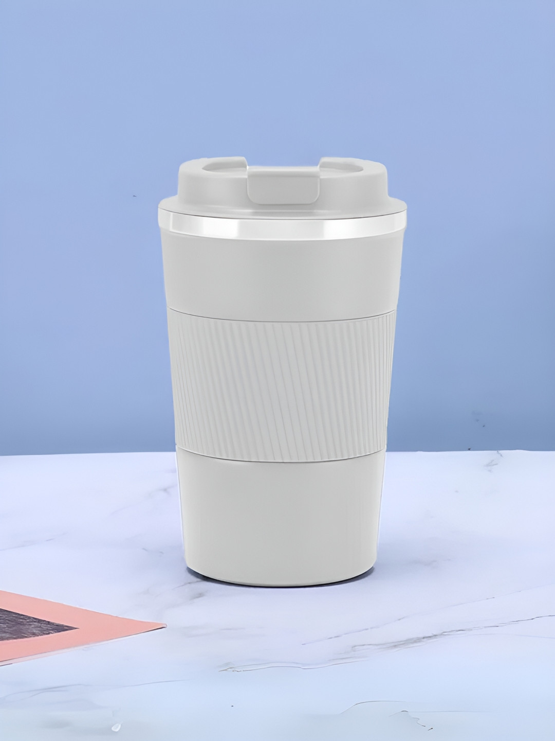 UniKart Truck Art White Stainless Steel Dishwasher Safe Mug-380ml