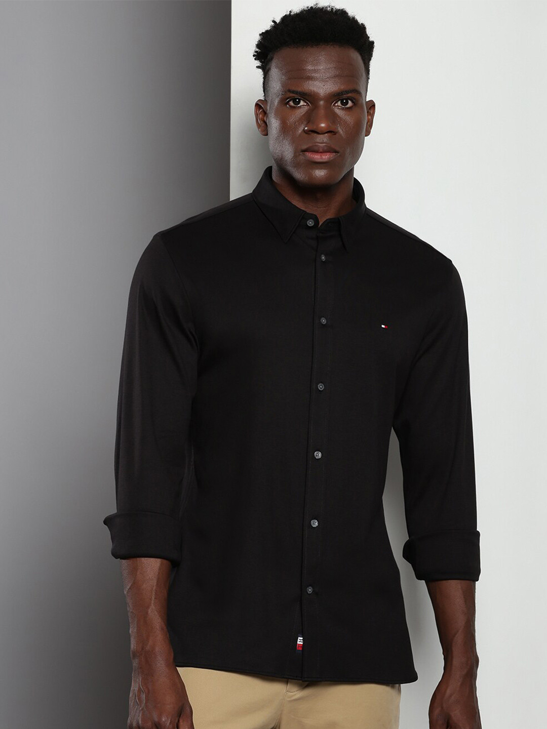 Tommy Hilfiger New Spread Collar Long Sleeves Cotton Casual Shirt