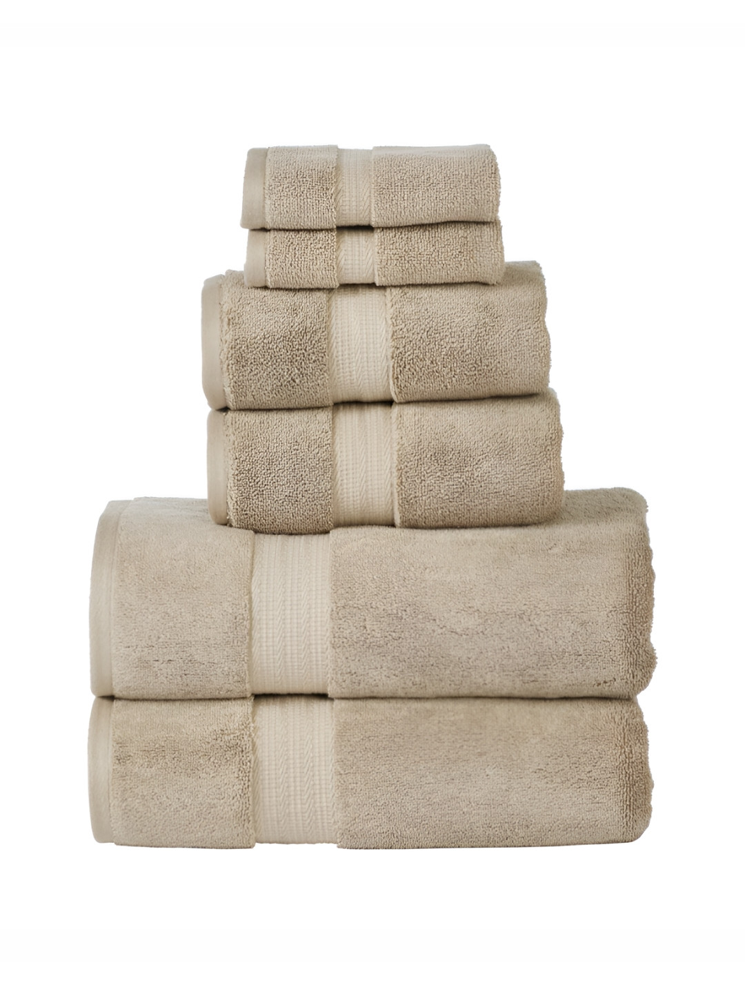SENSES Taupe 6 pieces Cotton 600 GSM Towel Set