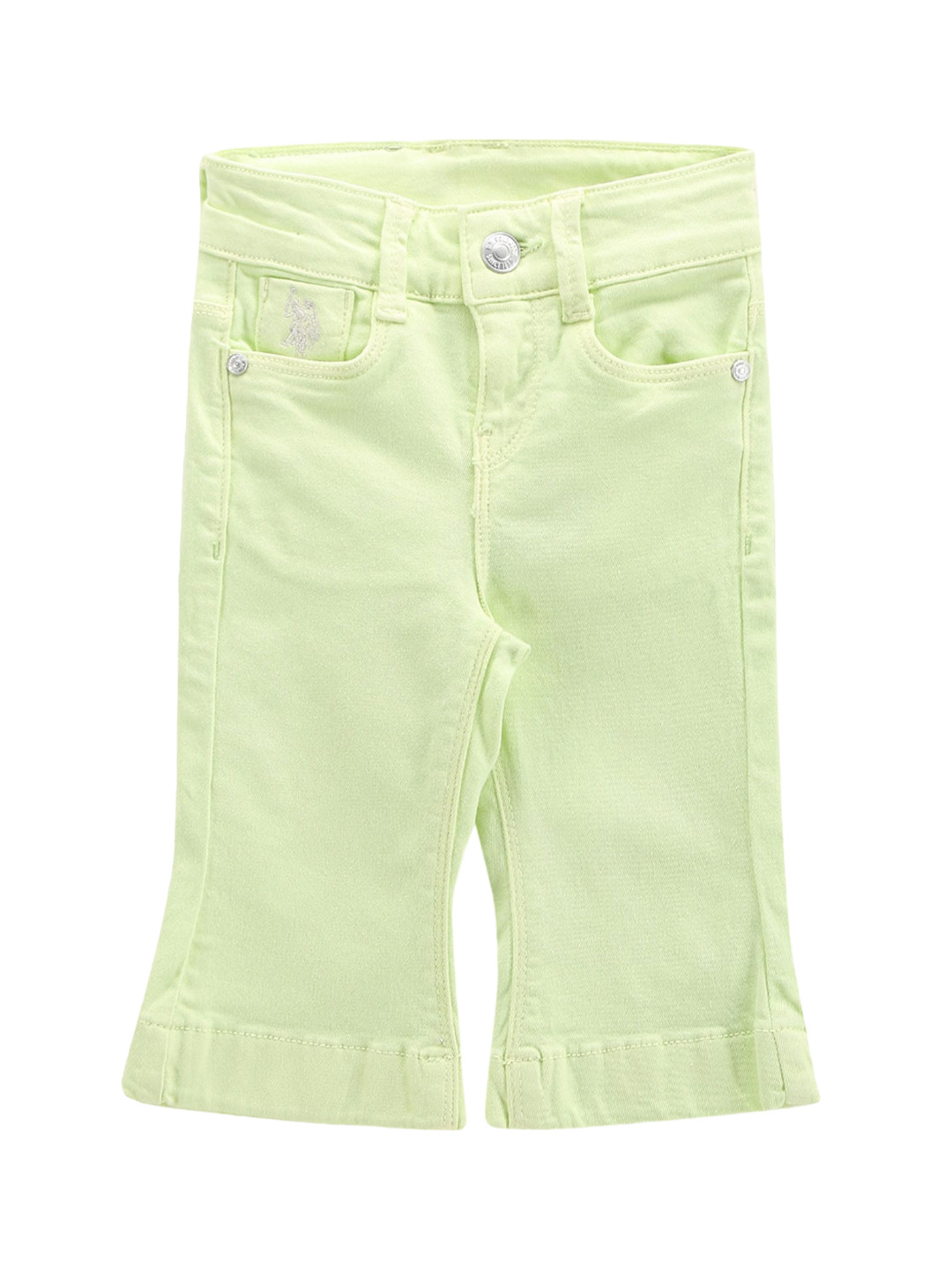 U.S. Polo Assn. Kids Girls Classic Twill Bootcut Clean Look Stretchable Jeans