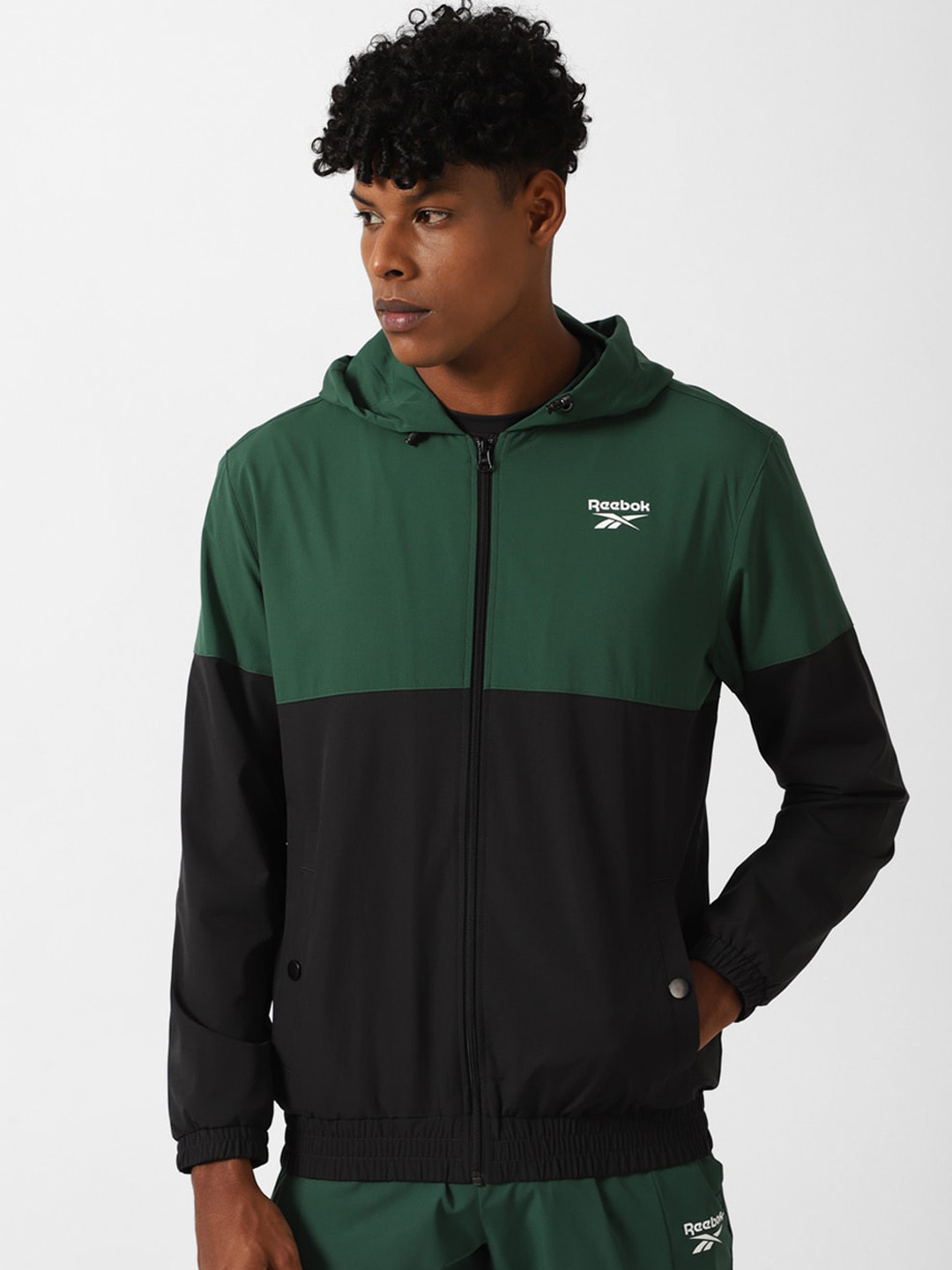 Reebok Rapture T Colourblocked Hooded Sporty Jacket