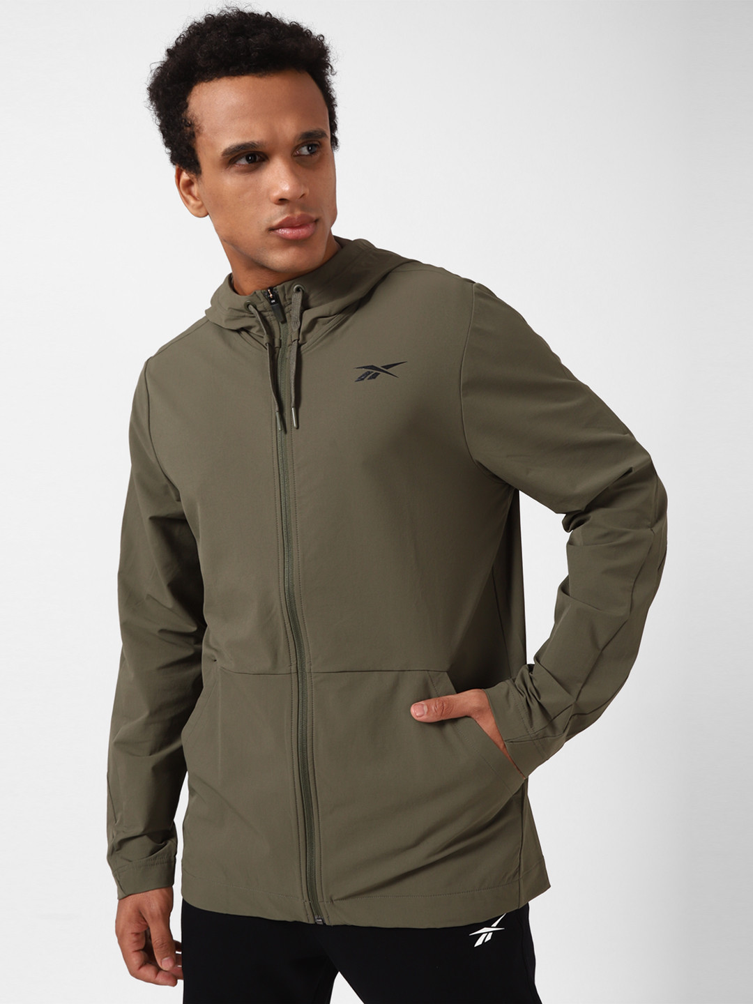 Reebok Woven Fz Hooded Sporty Jacket