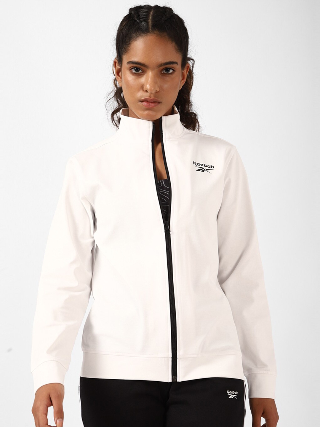 Buy Reebok All Sportsstretch T High Neck Zip Up Sporty Jacket Jackets for Women 27594880 Myntra