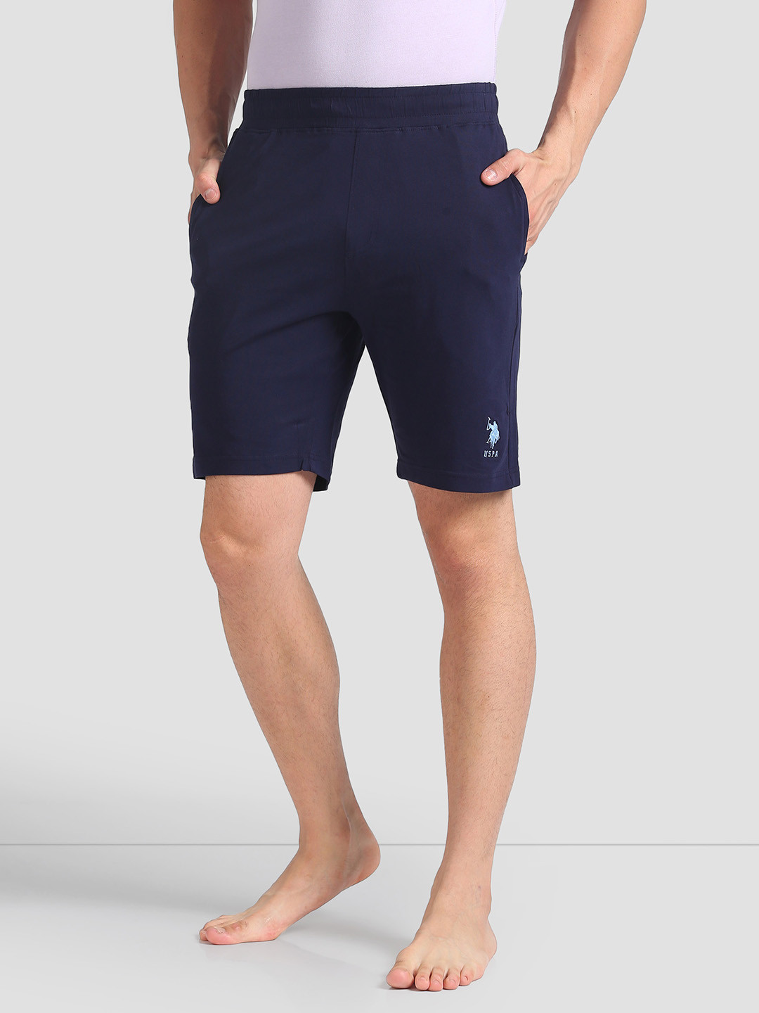U.S. Polo Assn. Men Relaxed-Fit Mid-Rise Lightweight Shorts