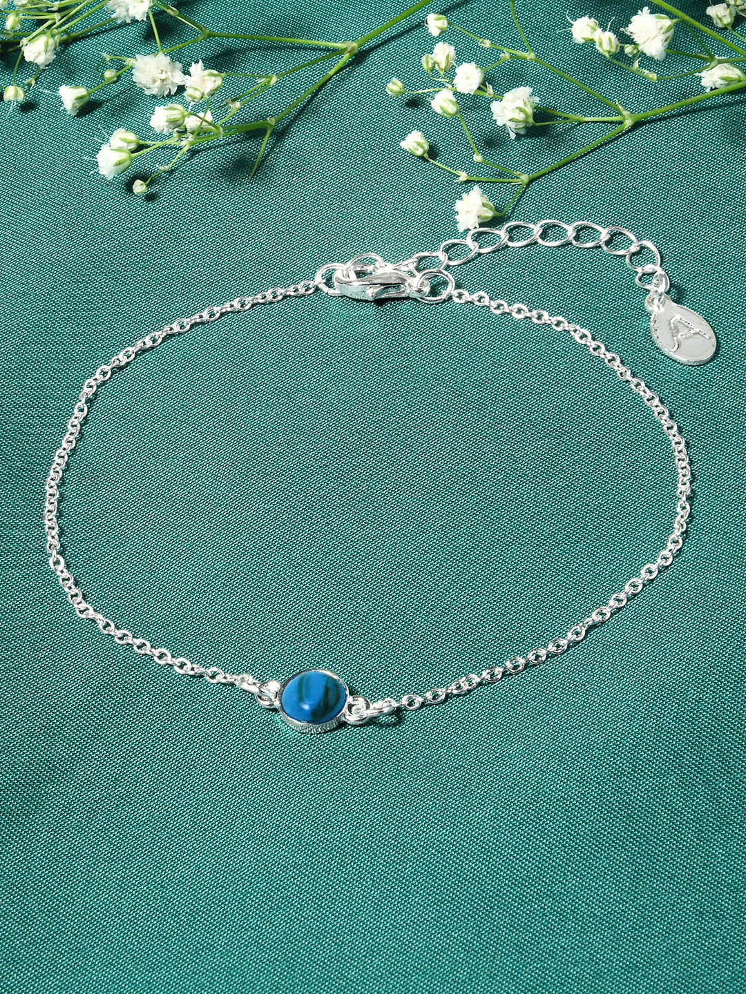 Accessorize Marbled Stone Studded Anklet