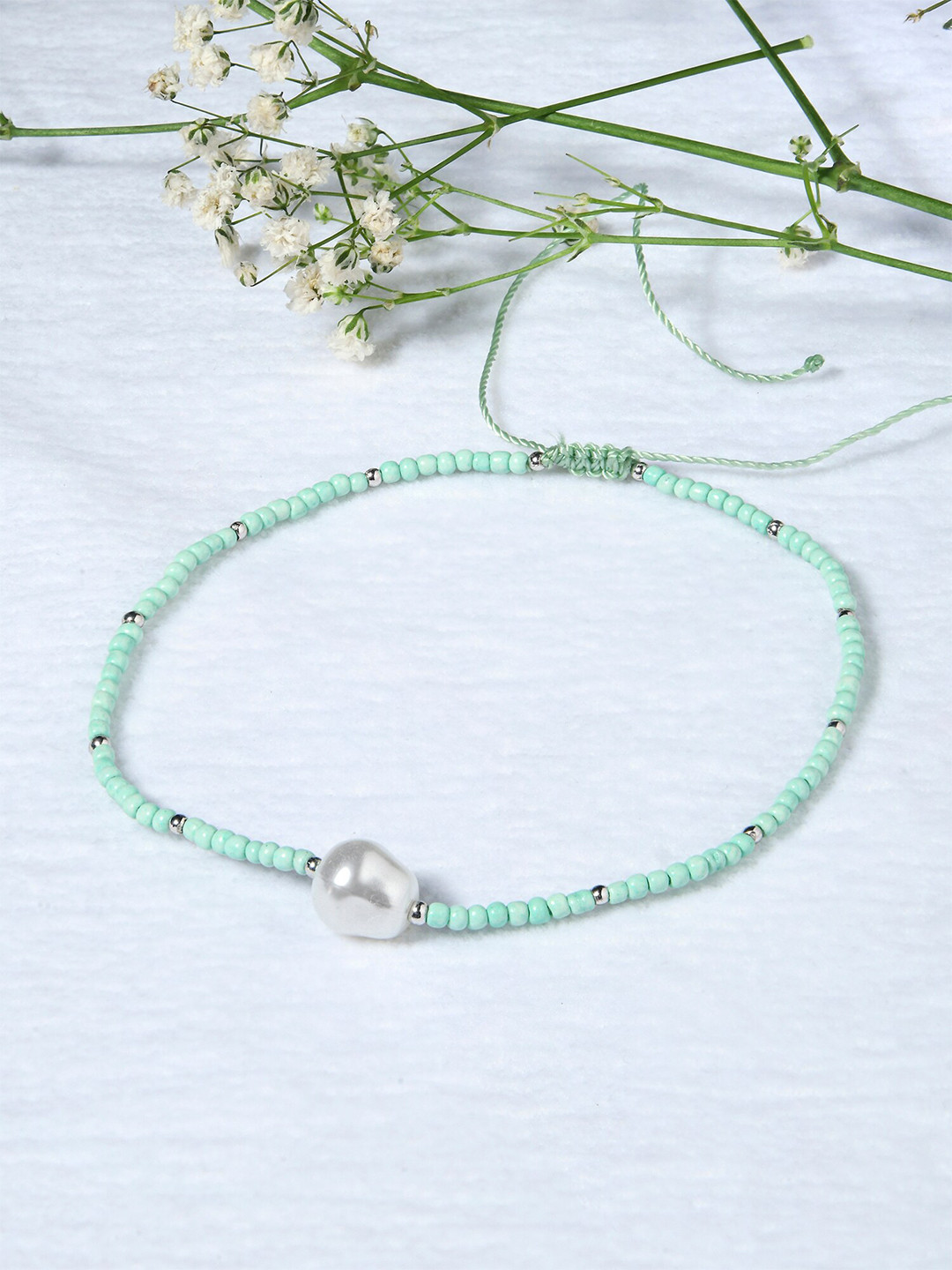 Accessorize London Women Pearl Friendship Anklet