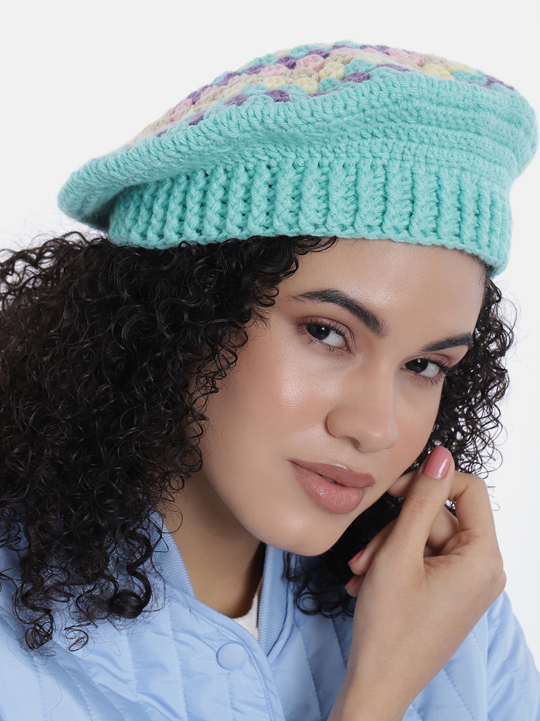 Magic Needles Women Printed Beret Hat