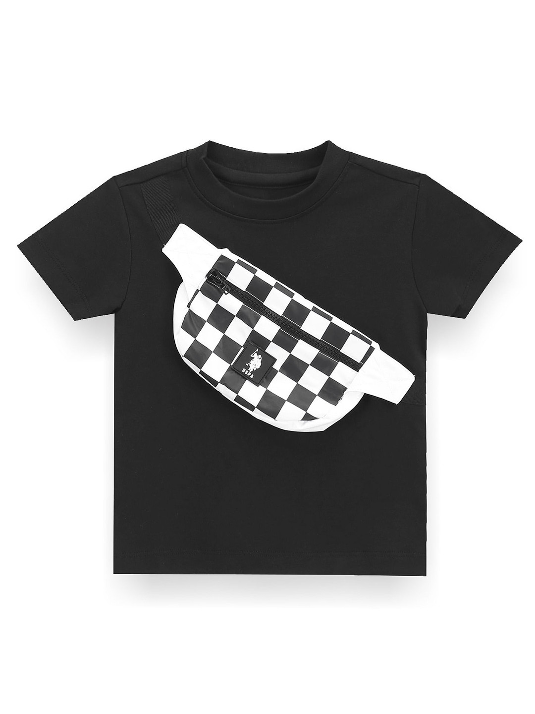 U.S. Polo Assn. Kids Boys Attached Fanny Pack T-Shirt