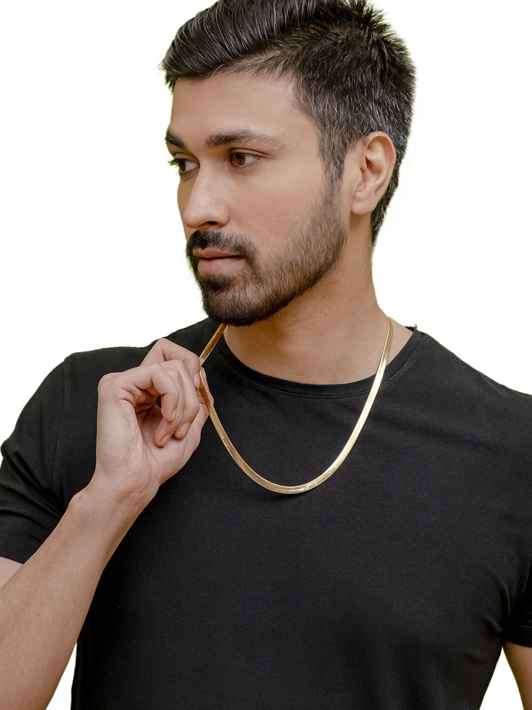 bodha Men Brass Gold-Plated Link Chain