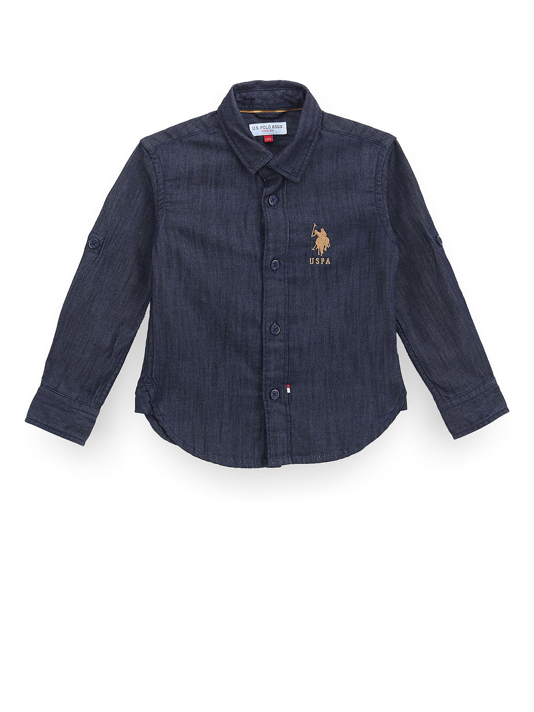 U.S. Polo Assn. Kids Boys Washed Classic Chambray Casual Shirt