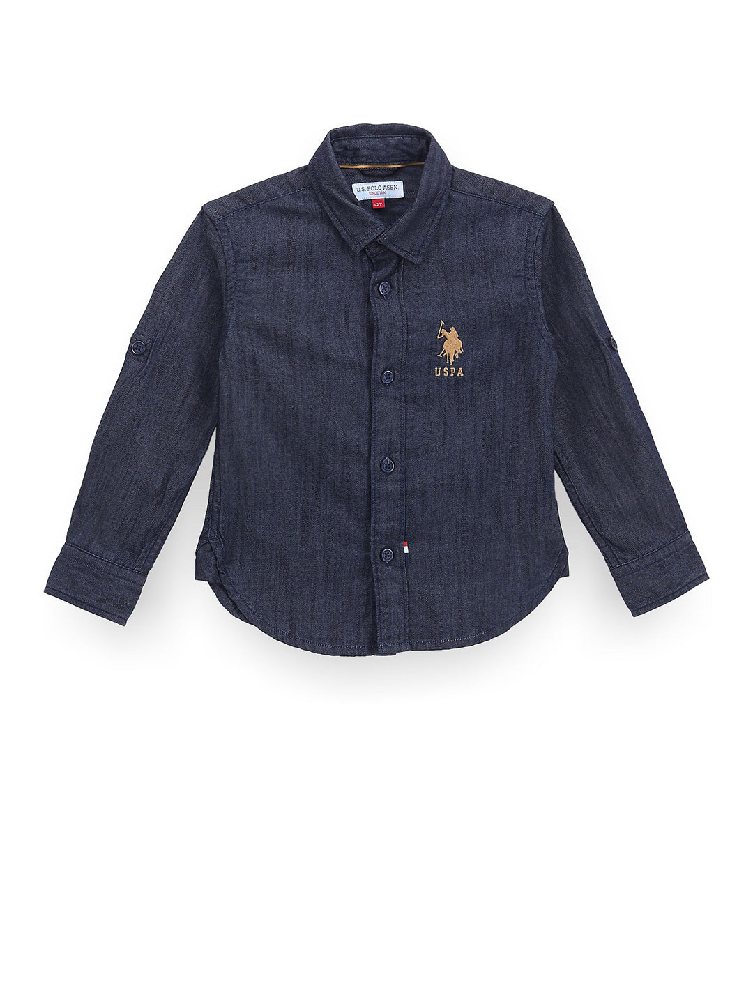 U.S. Polo Assn. Kids Boys Washed Classic Chambray Casual Shirt