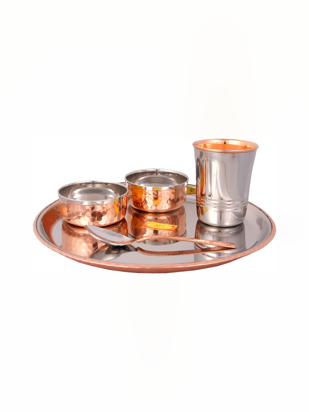 Shivshakti Arts Copper Solid Copper Easy to Clean 5 Piece Dinner Set