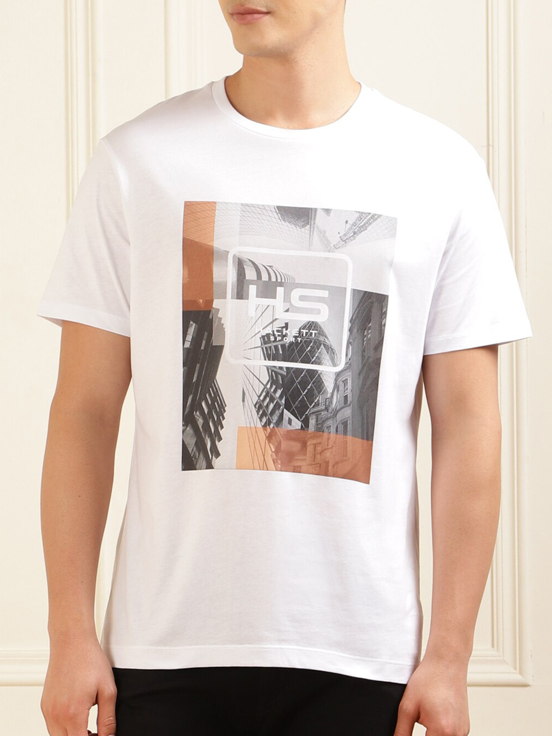 HACKETT LONDON Graphic Printed Cotton T-shirt