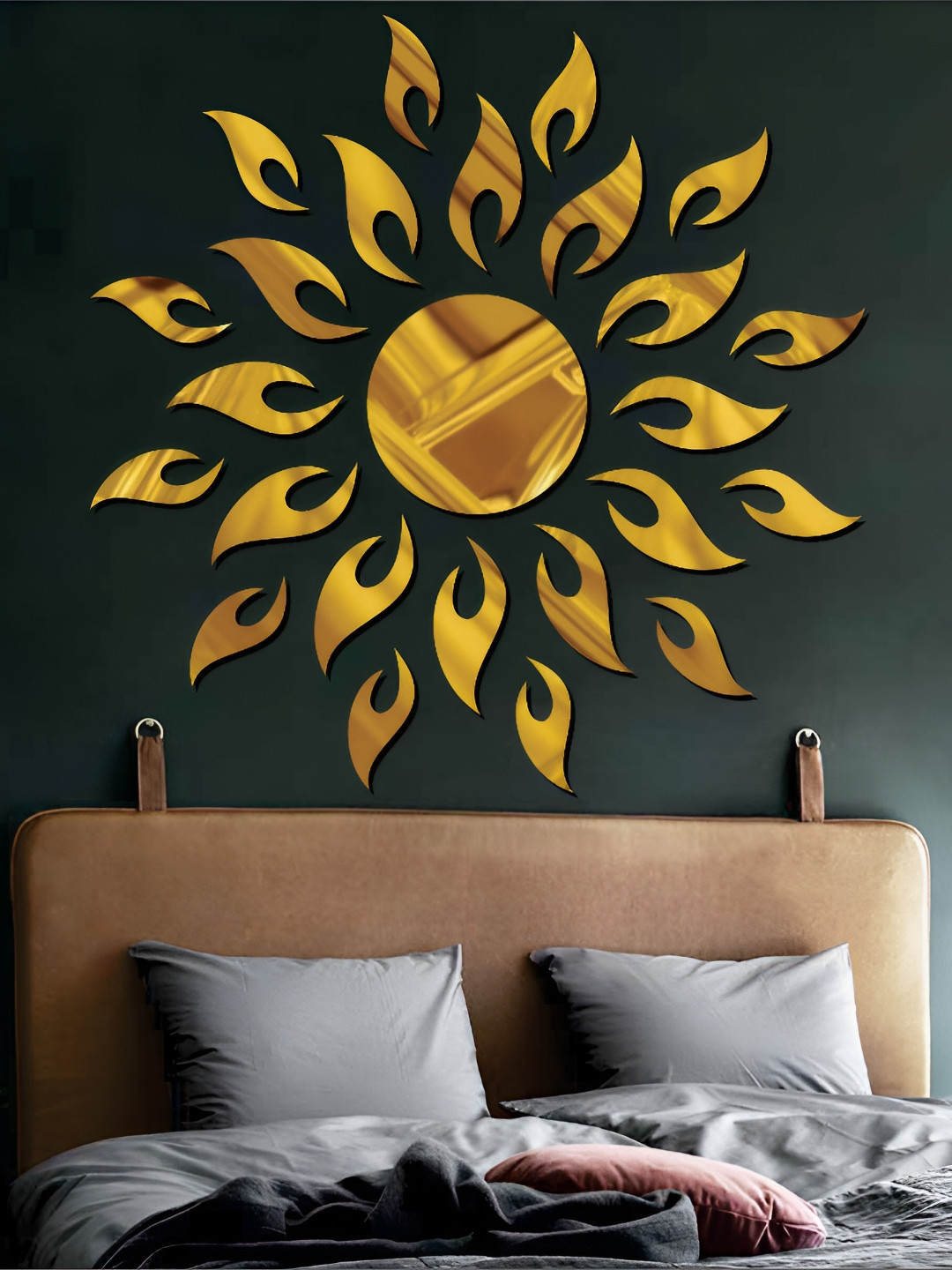 Wall1ders Sun Shaped Acrylic Mirror Wall Sticker