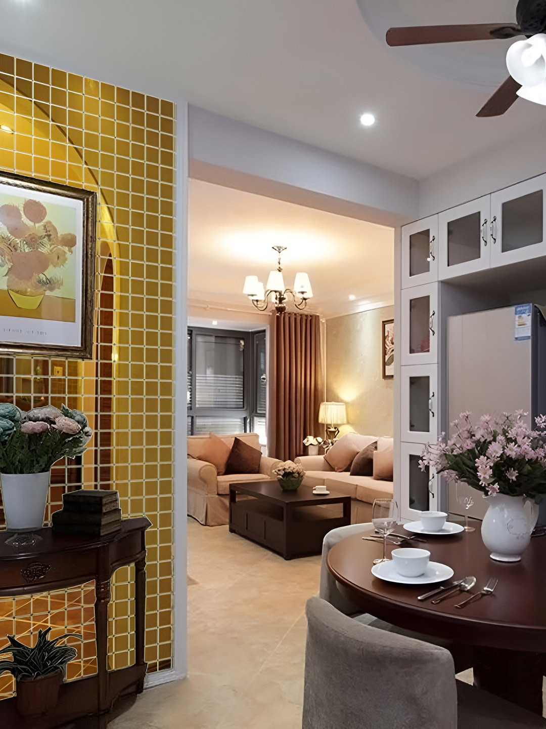 Wall1ders Gold Toned 100 Pieces Square-shaped 3D Acrylic Mirror Wall Stickers