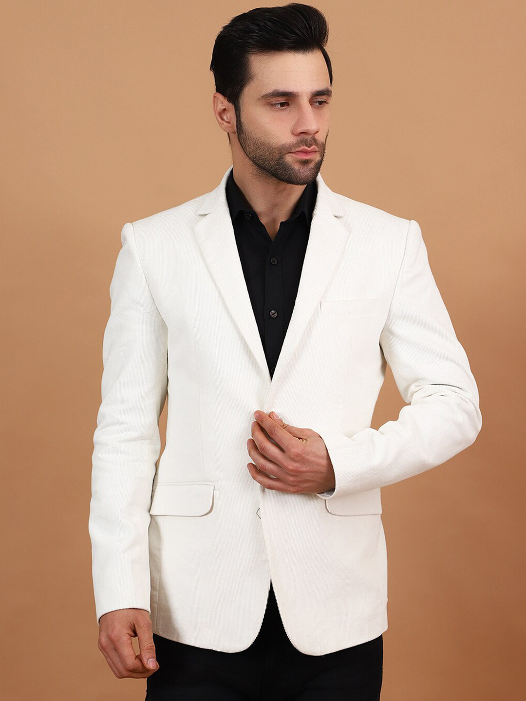Wintage Single Breasted Corduroy Formal Blazer