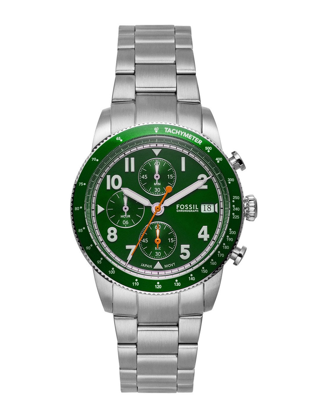 Fossil Men Patterned Stainless Steel Analogue Watch FS6048