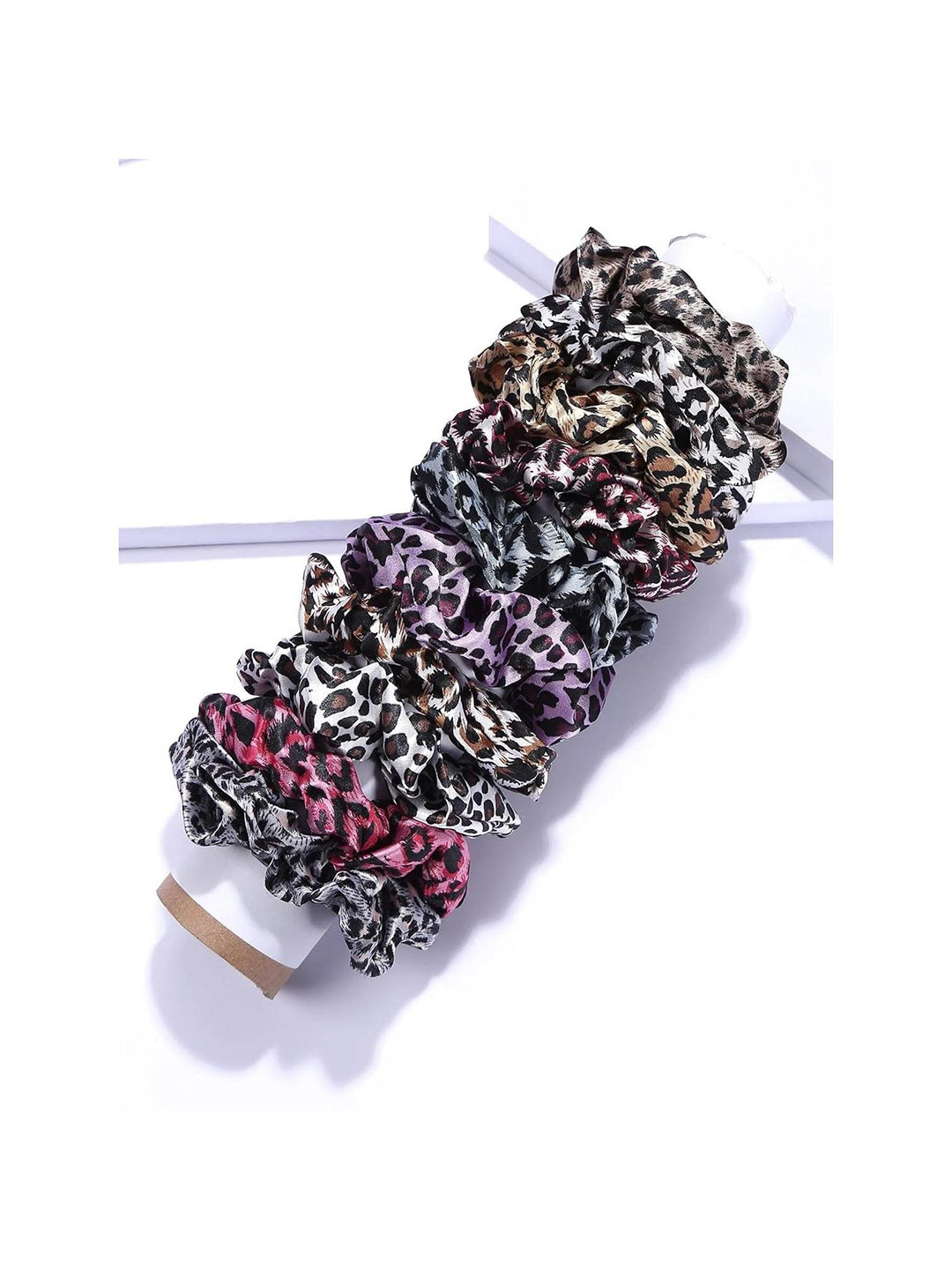 DN Creation Set of 6 Animal Printed Assorted Scrunchies