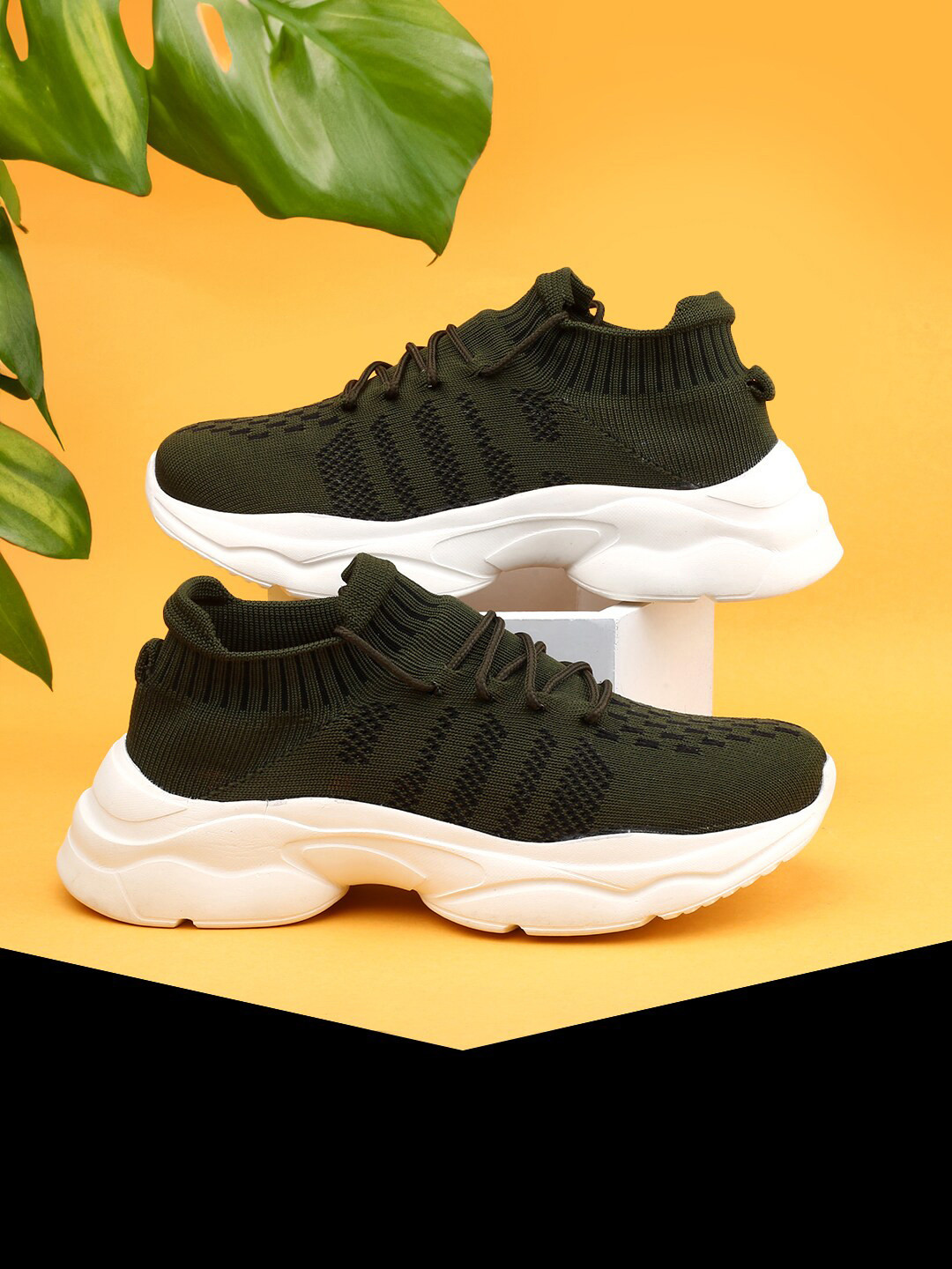 KRAASA Women Lace Up Mesh Running Sports Shoes