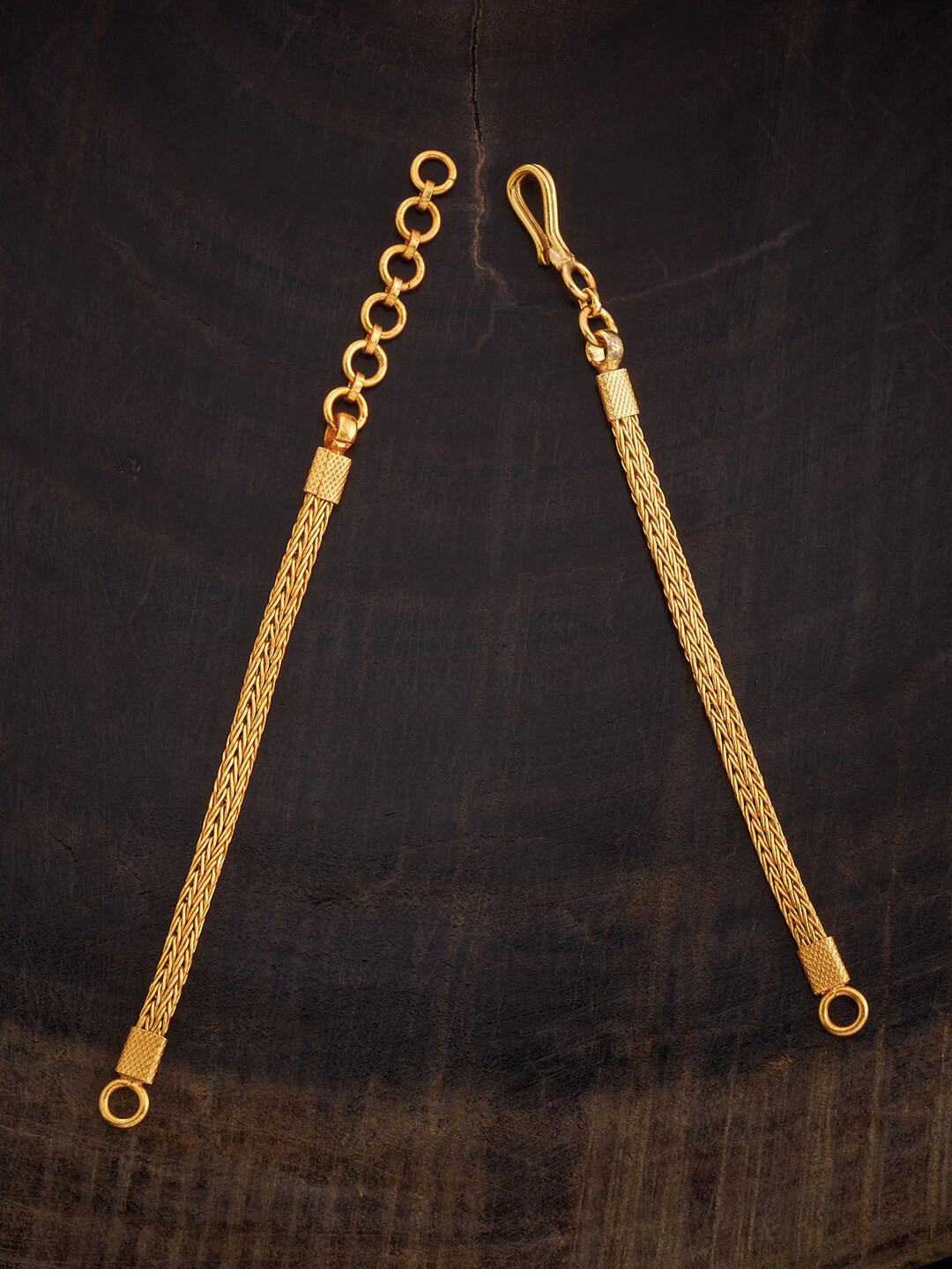 Kushal's Fashion Jewellery 92.5 Pure Silver Gold-Plated Temple Chain