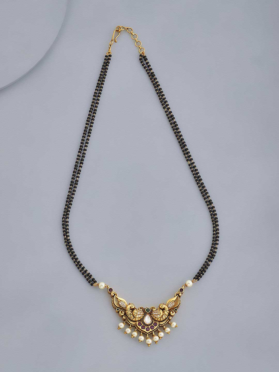 Kushal's Fashion Jewellery Rose Gold-Plated Antique Mangalsutra