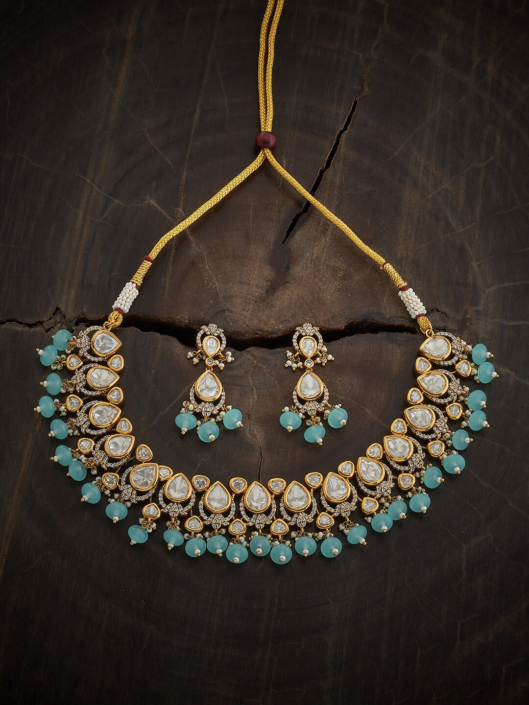 Kushal's Fashion Jewellery Embellished Bridal Kundan Studded & Beaded Jewellery Set