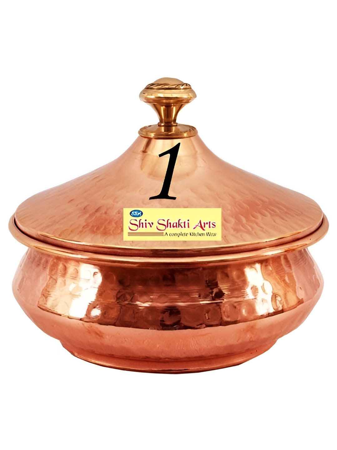 Shivshakti Arts Brown Copper Dishwasher Safe Serving Bowl Serveware 300ml