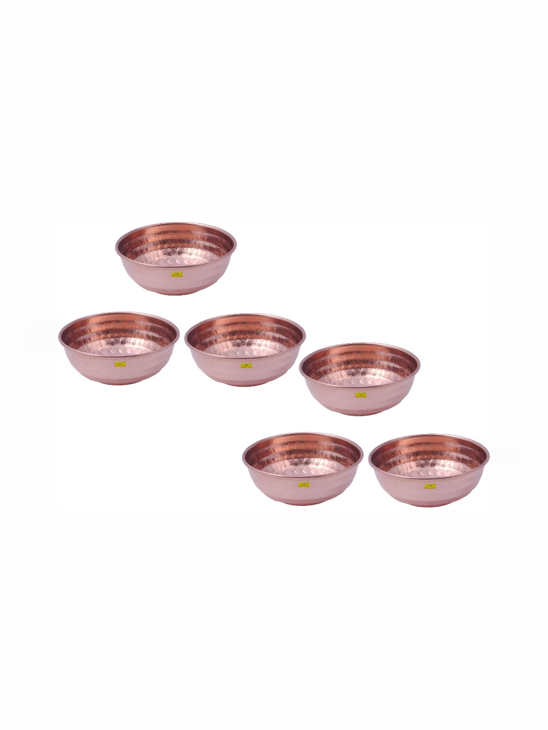 Shivshakti Arts  6 Pieces Pure Copper Glossy Bowls