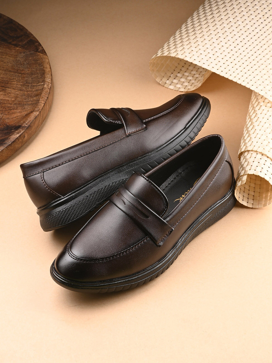 BUCIK Men Round Toe Lightweight Formal Loafers