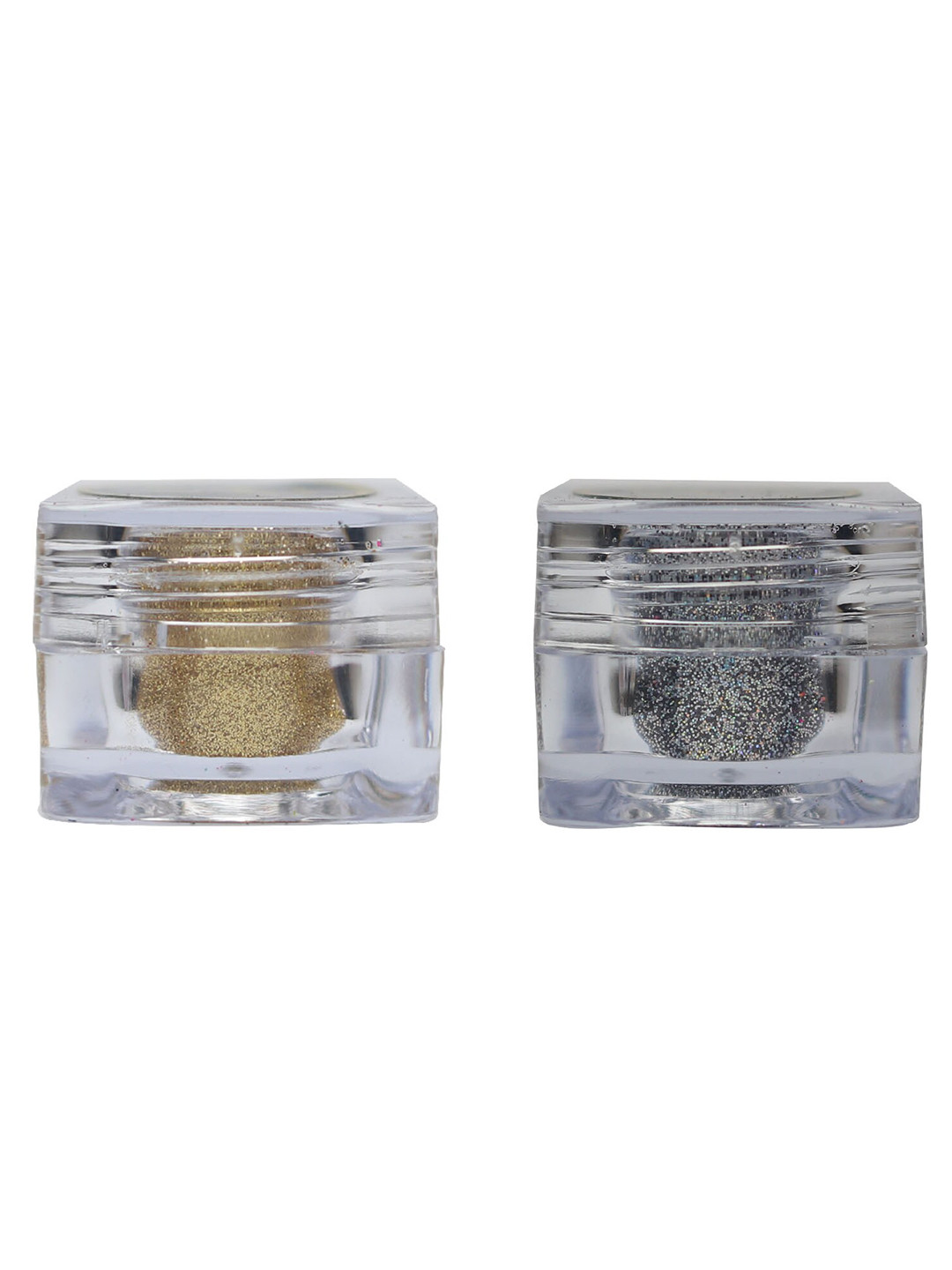 Veoni BELLE Pack Of 2 Holographic Glitter Eye Pigment 5g Each - Pure Gold+Dark Starlit