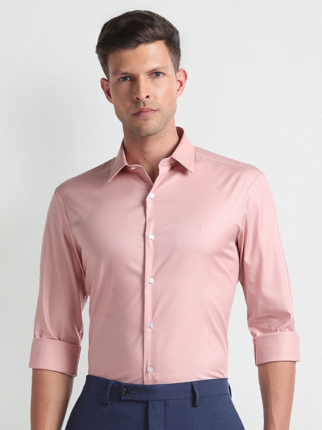 Arrow New York Brooklyn Slim Fit Spread Collar Formal Shirt