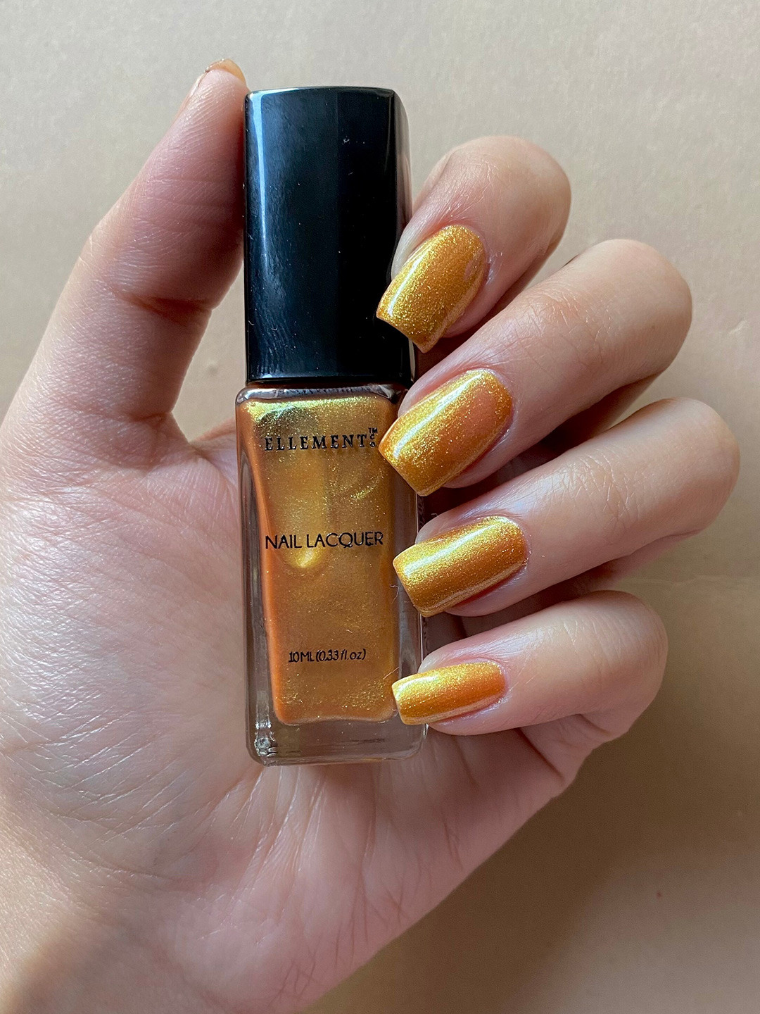 ELLEMENT CO. Vegan Long Lasting Metallic Shine Nail Polish 10 ml - Golden Hour