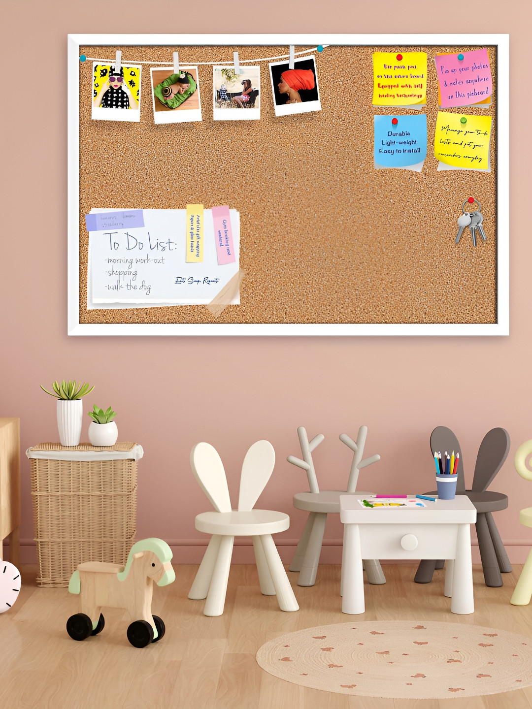ArtzFolio Bulletin Board Wood Matte Hanging Study -12.2In