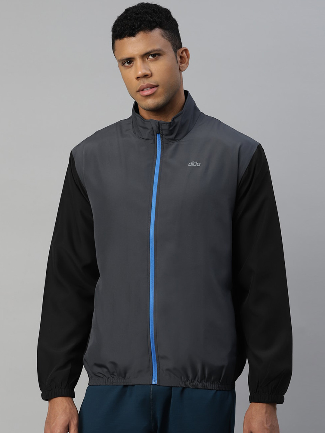 DIDA Men Colorblock Quick-Dry Regular-Fit Activewear Sports Jacket