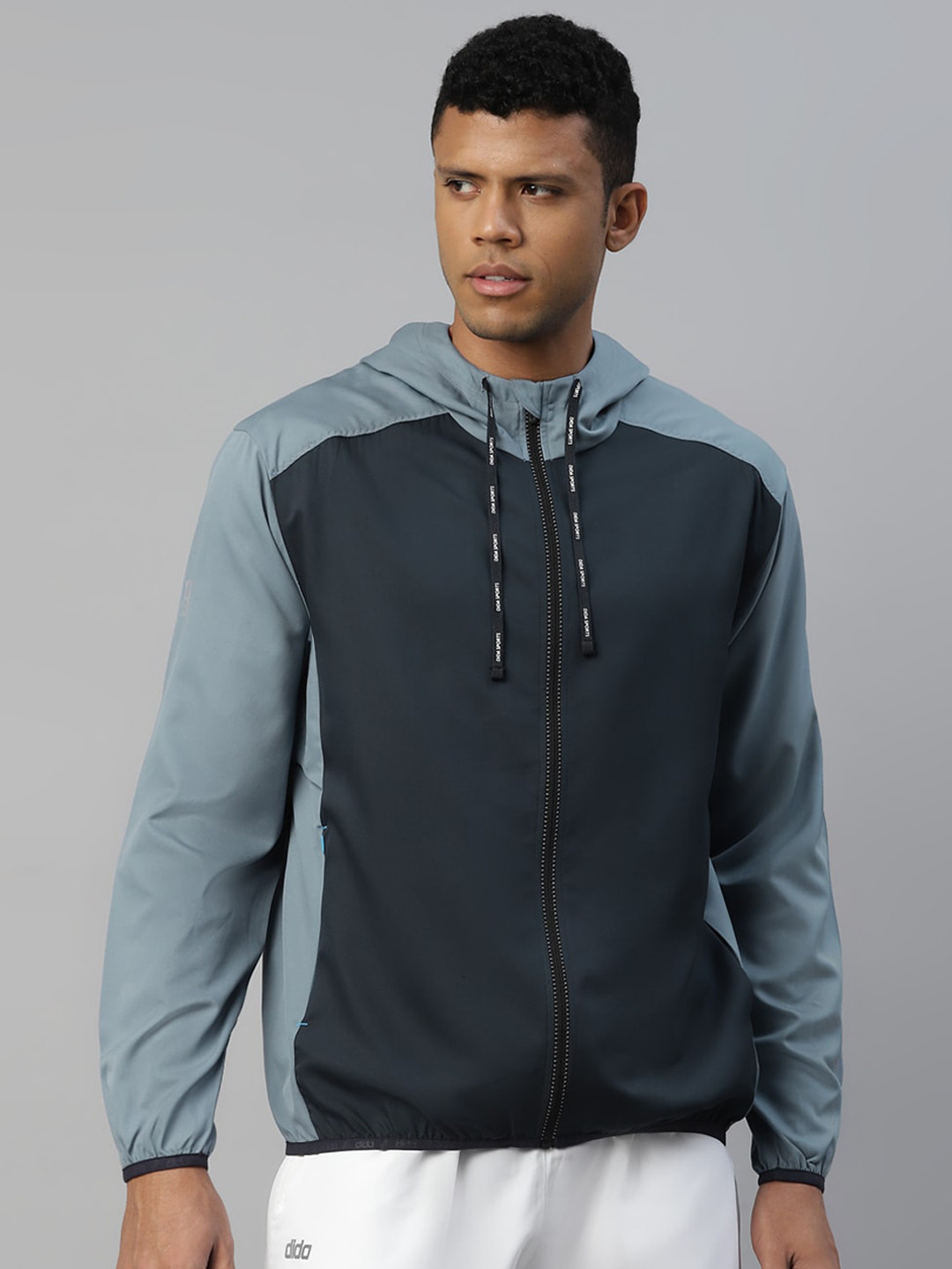 DIDA Men Premium Colorblock Quick-Dry Activewear Sports Training Hood Jacket