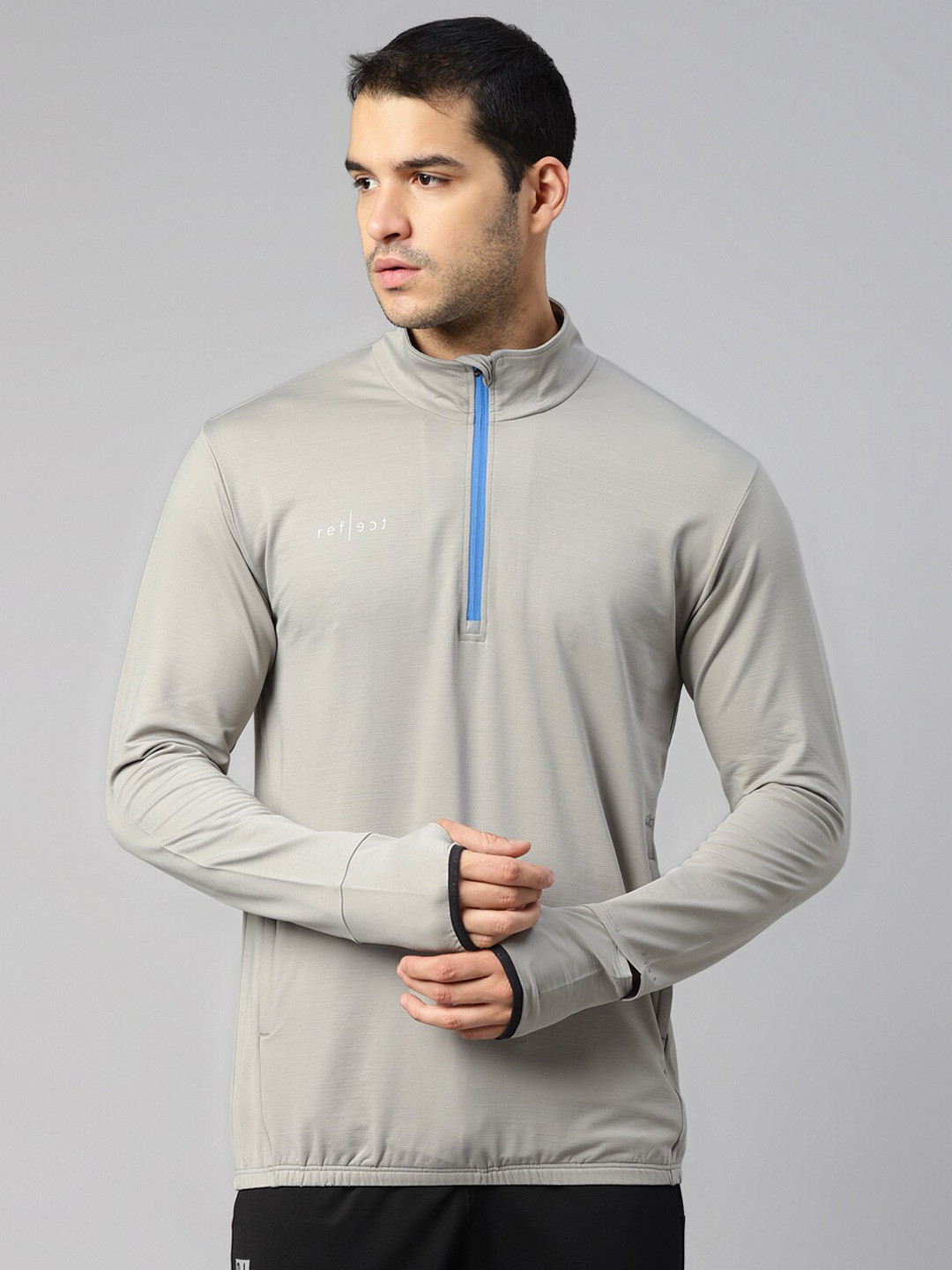 DIDA Men Elite Quick-Dry Regular-Fit Activewear Full-Sleeve with Glove Sports T-Shirt