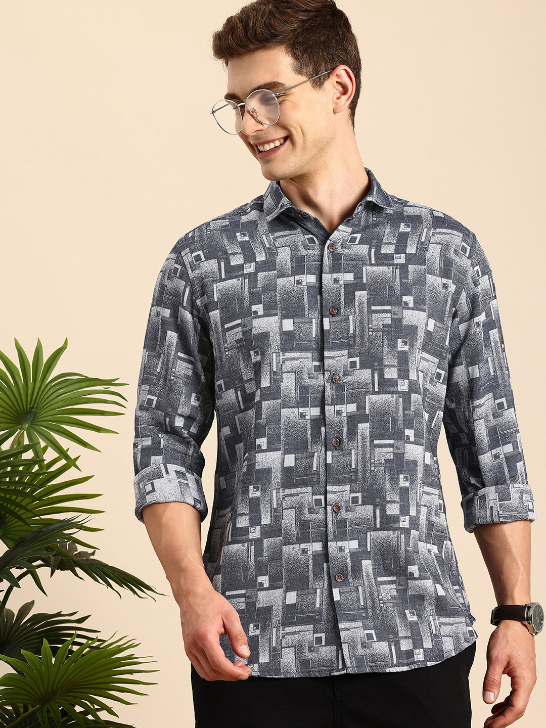 Mast & Harbour Men Cotton Denim Casual Shirt