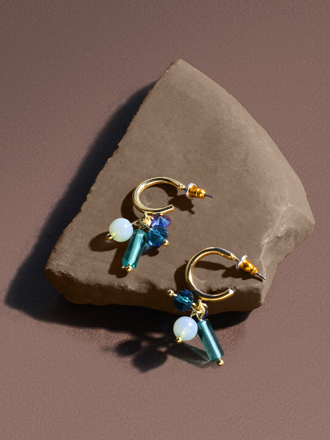 Accessorize London Women's Gem Cluster Hoop