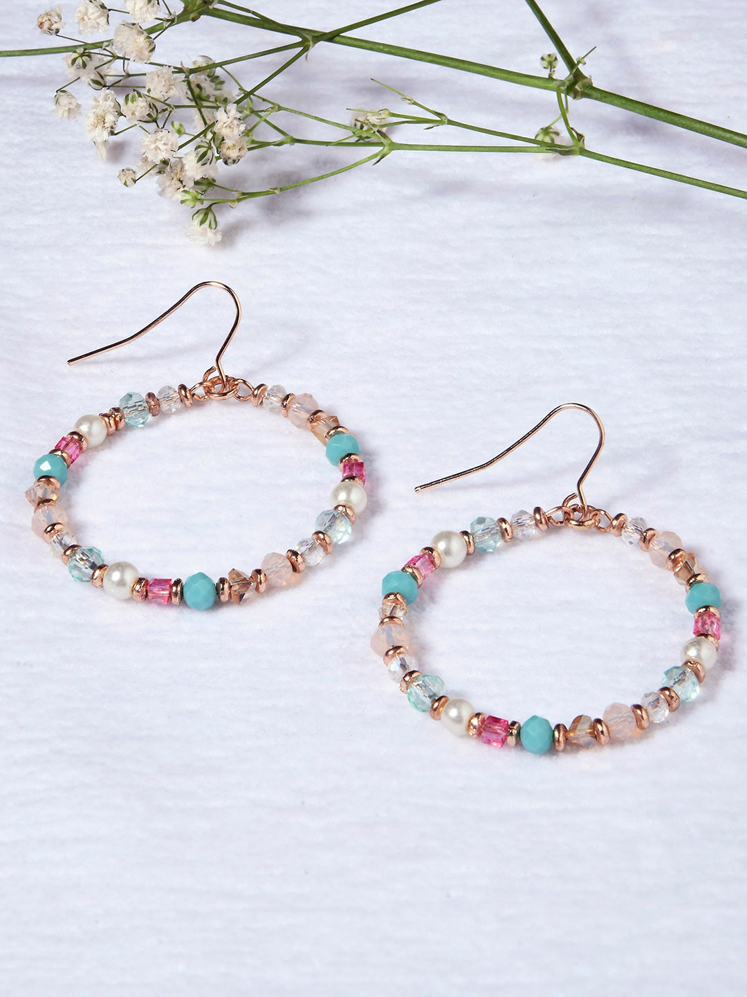 Accessorize London Women's Multi Beaded Hoops