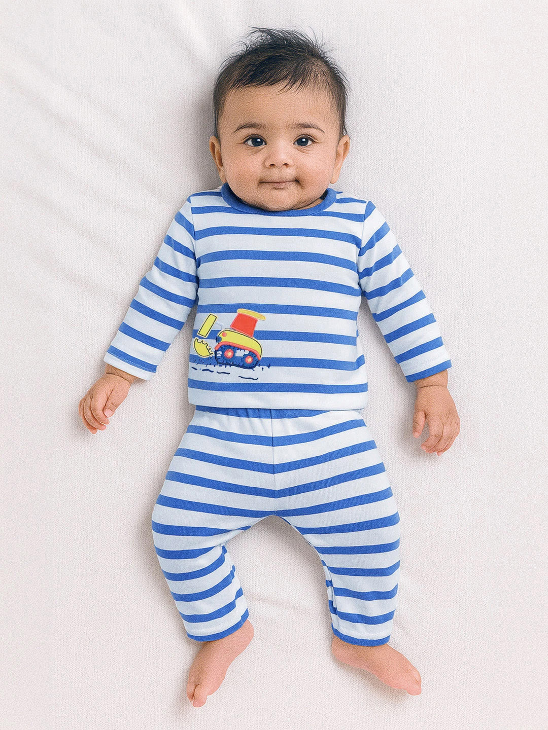 Somersault Boys Striped Long Sleeves Pure Cotton Top With Trousers