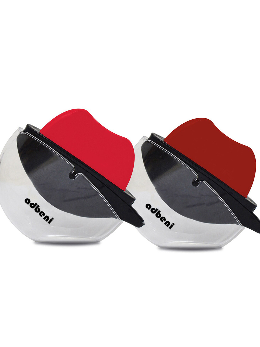 Adbeni Set of 2 Lip Shape Waterproof Matte Lipstick 5g Each - Neon Red+Cranberry Red