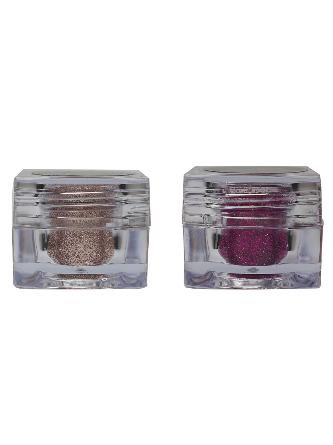 Veoni BELLE Set of 2 HD Holographic Glitter Eyeshadow 5g Each - Rose Gold + Sapphire Pink