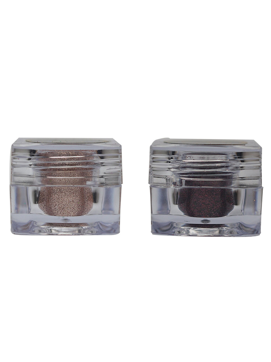 Veoni BELLE Set of 2 HD Holographic Glitter Eyeshadows 5g Each - Rose Gold + Wine
