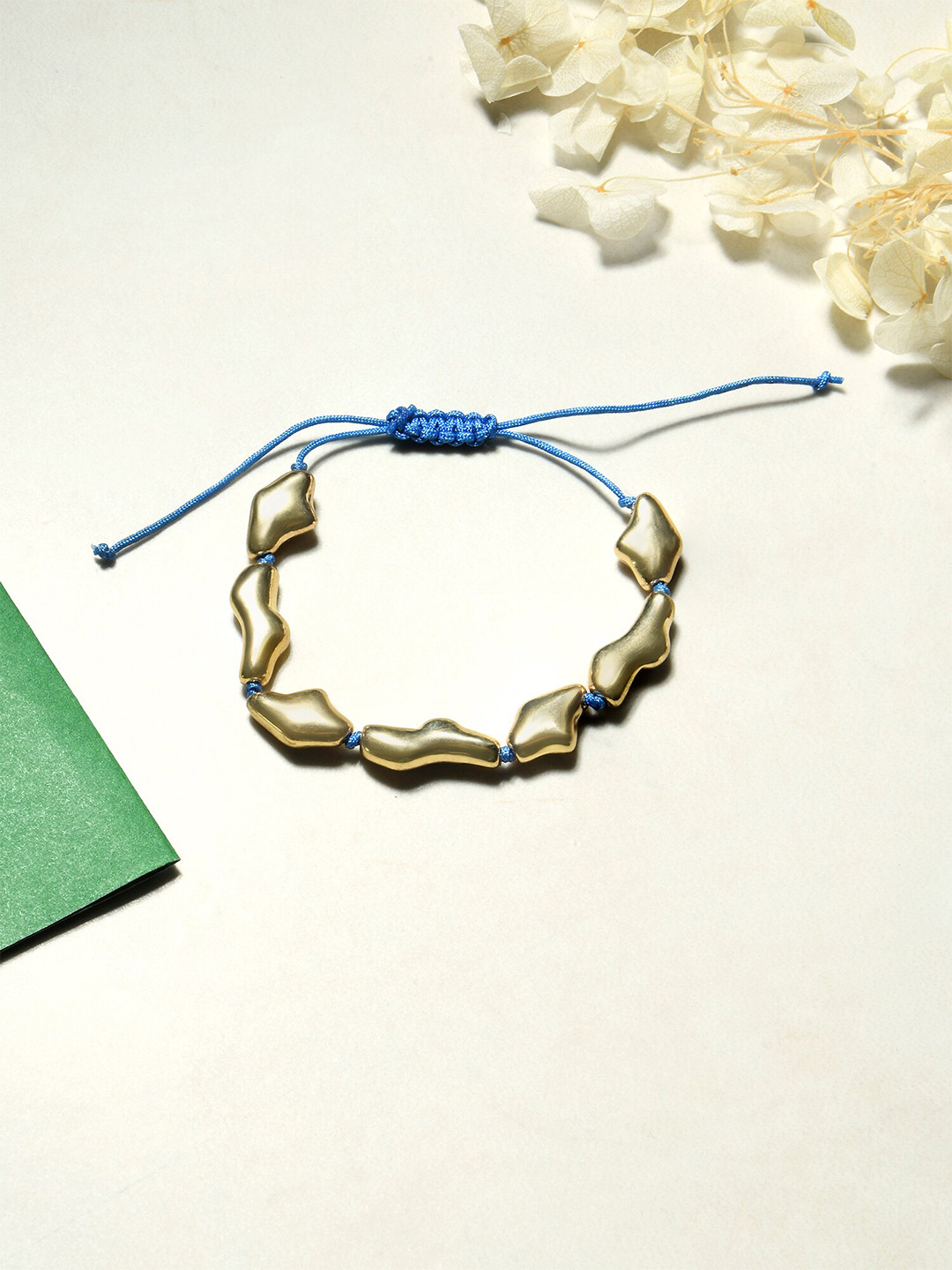 Accessorize Wavy Shaped Beaded Friendship Wraparound Bracelet